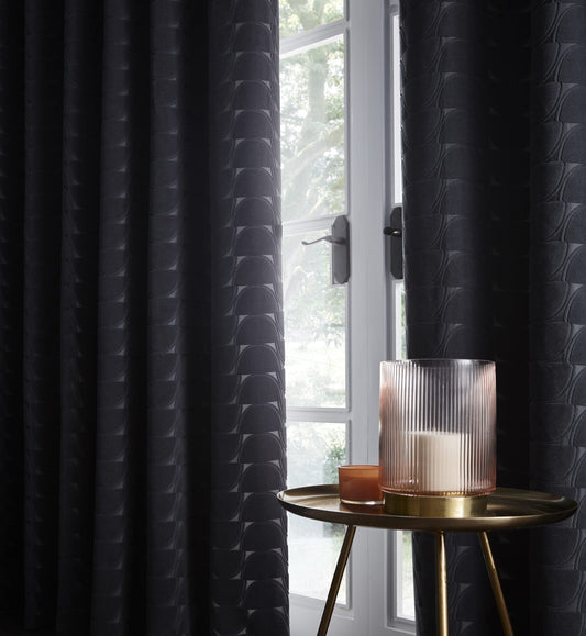 Lucca Charcoal Blackout Curtains - Limited Stock