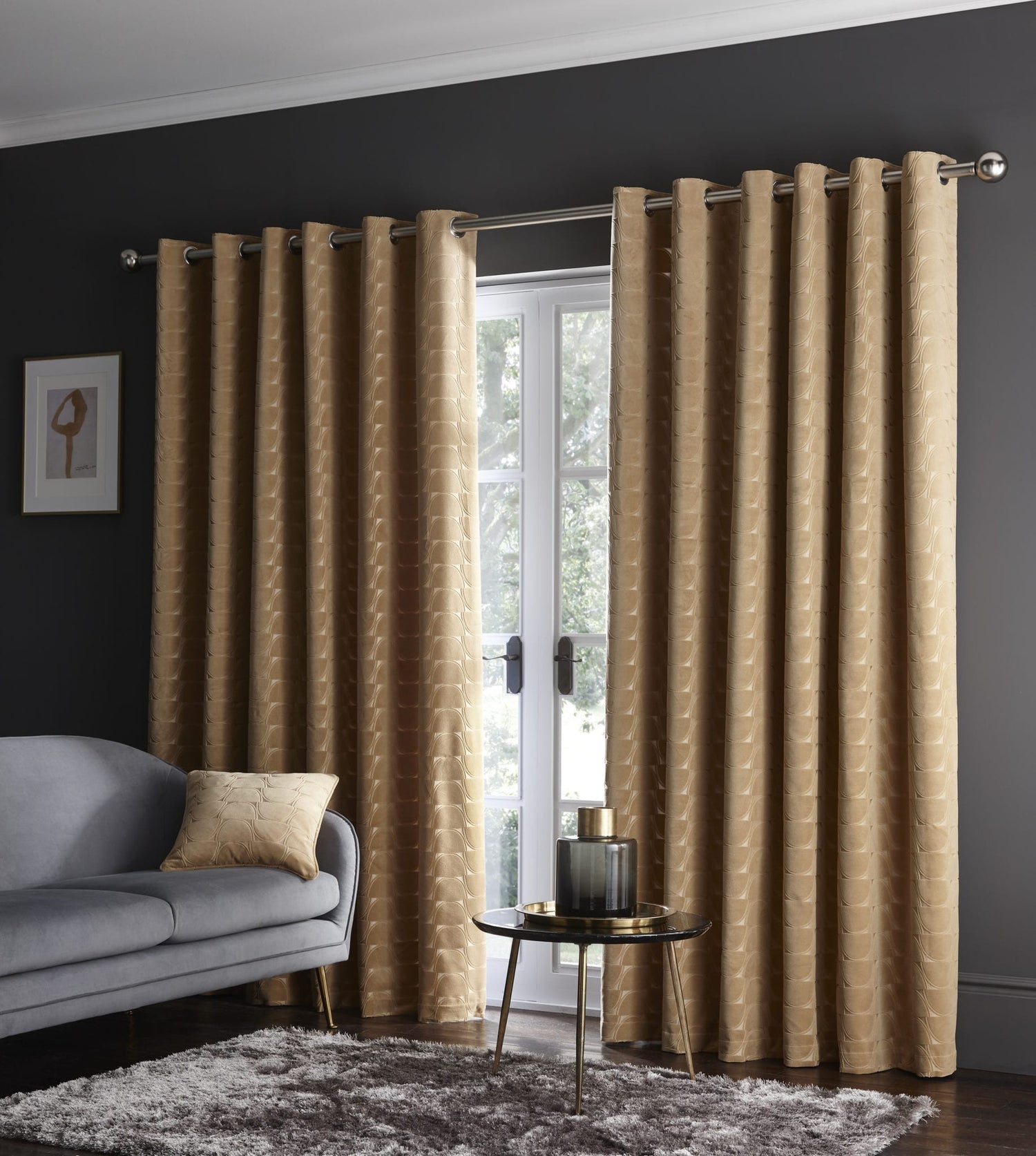 Lucca Ochre Blackout Curtains - Limited Stock