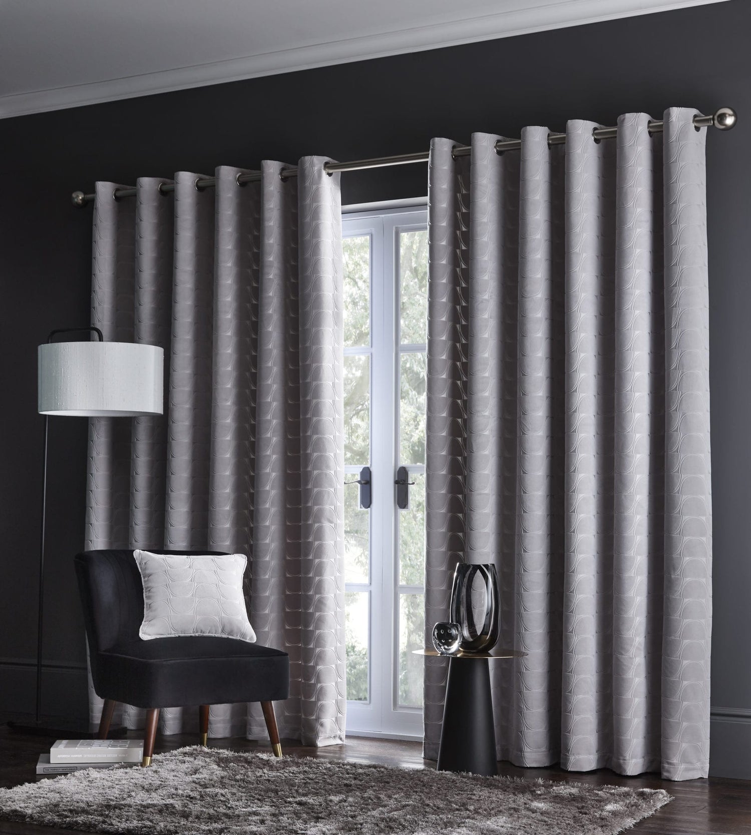 Lucca Silver Blackout Curtains - Limited Stock