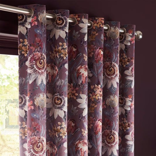 Pasionaria Mulberry Curtains - Limited Stock