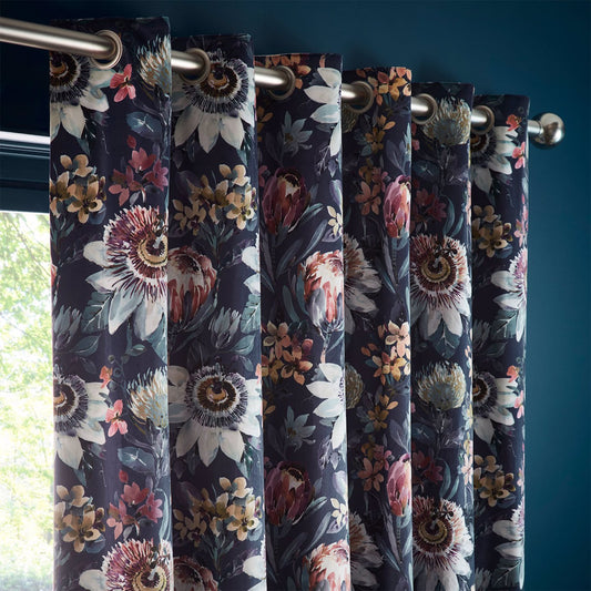 Pasionaria Midnight Curtains - Limited Stock
