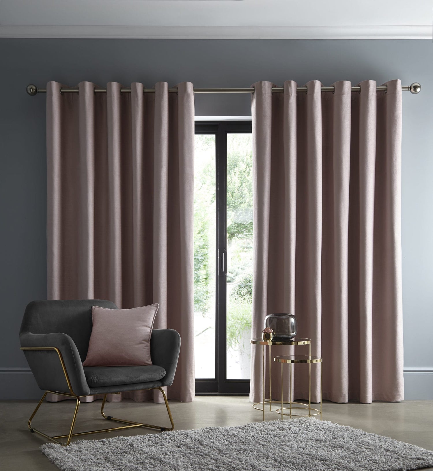 Arezzo Blush Blackout Curtains - Limited Stock