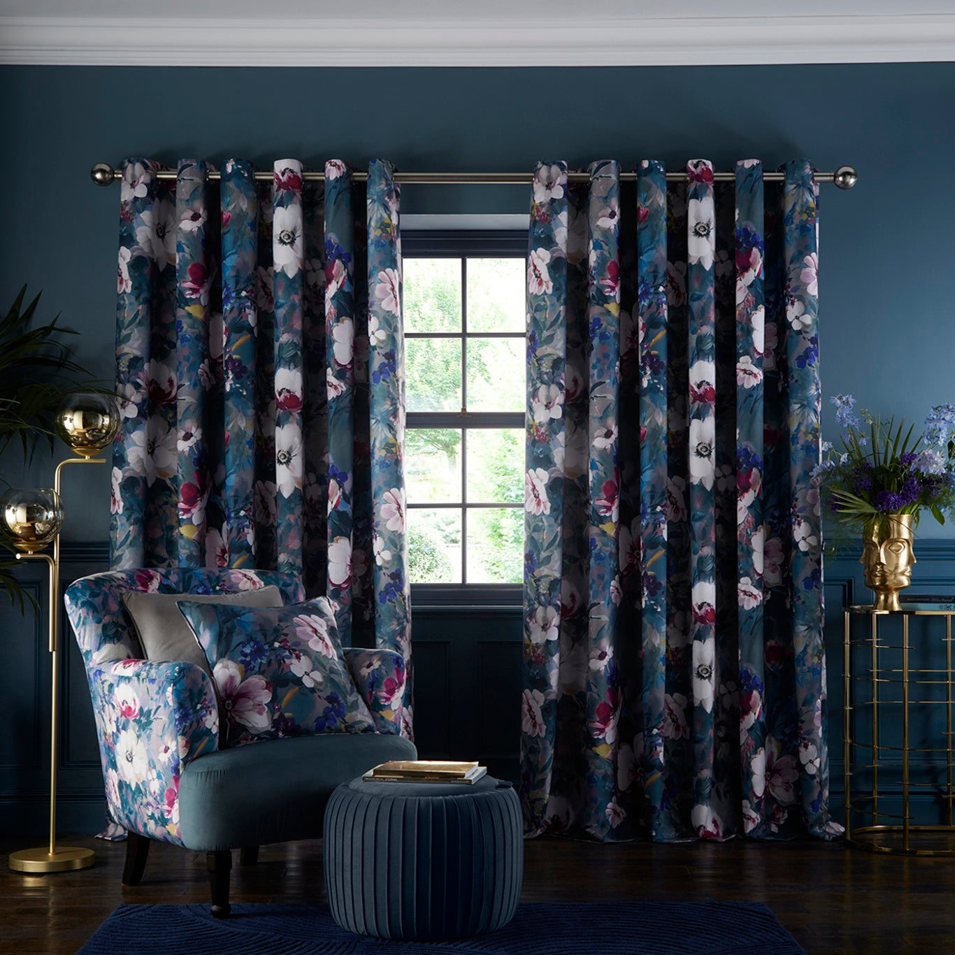 Bouquet Damson Curtains – John Amabile Design