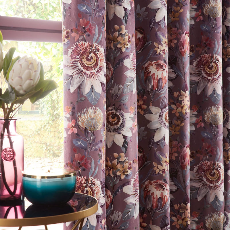 Pasionaria Mulberry Curtains - Limited Stock