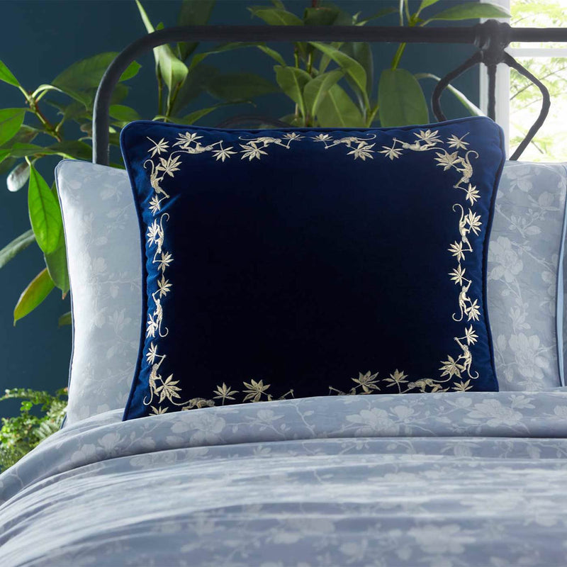 Sapphire Garden Blue Cushion